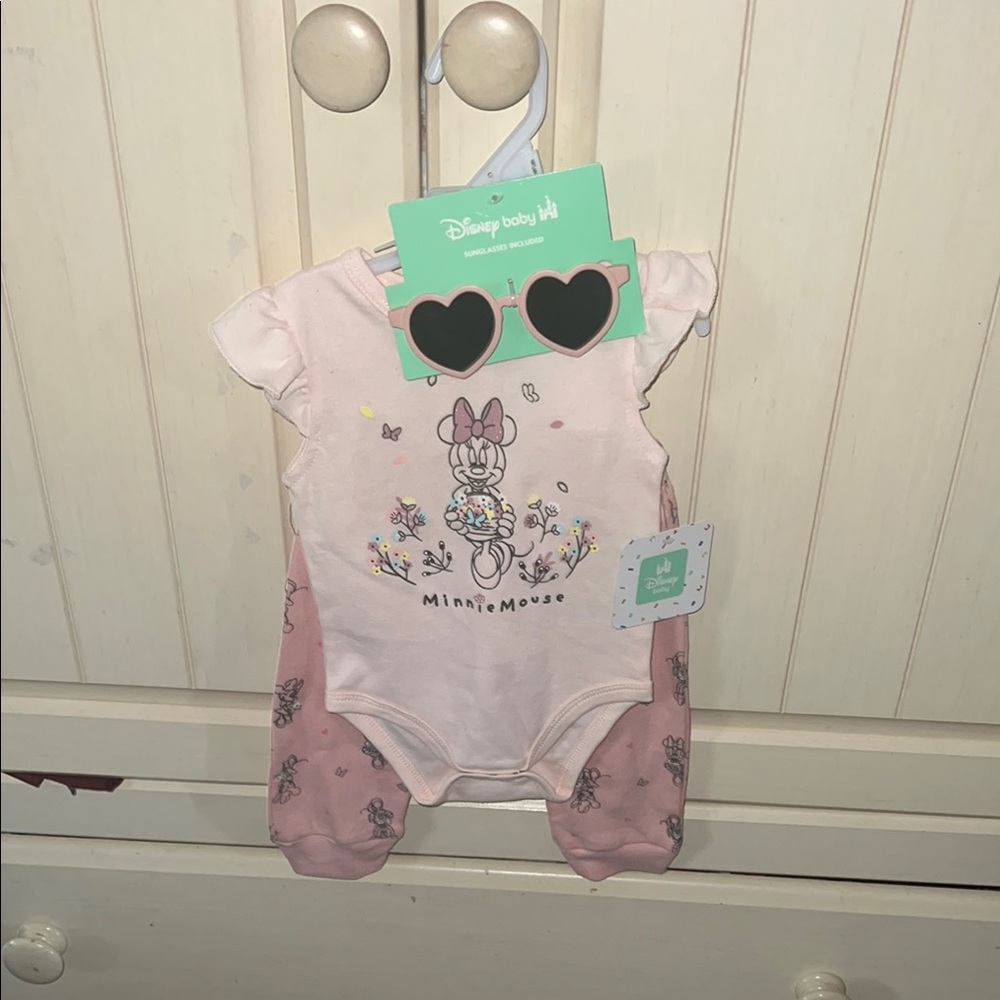 Disney Baby Minnie Mouse Pink Matching Set